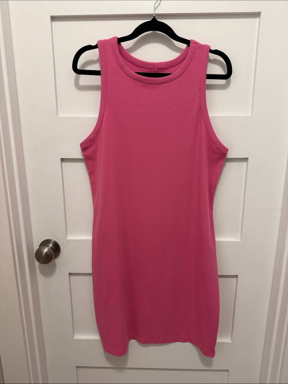 a new day Hot Pink Ribbed Tank Mini Dress